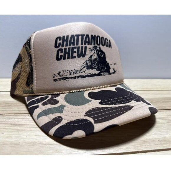 Retro Vintage Style Chattanooga Chew Hat Trucker Camo Tobacco Snuff Dip Cap 80s main image 6